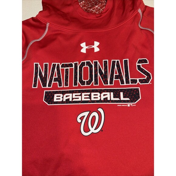 Washington Nationals Hoodie Mens XL Loose Sweatshirt Red Under Armour NWT - Picture 3 of 16